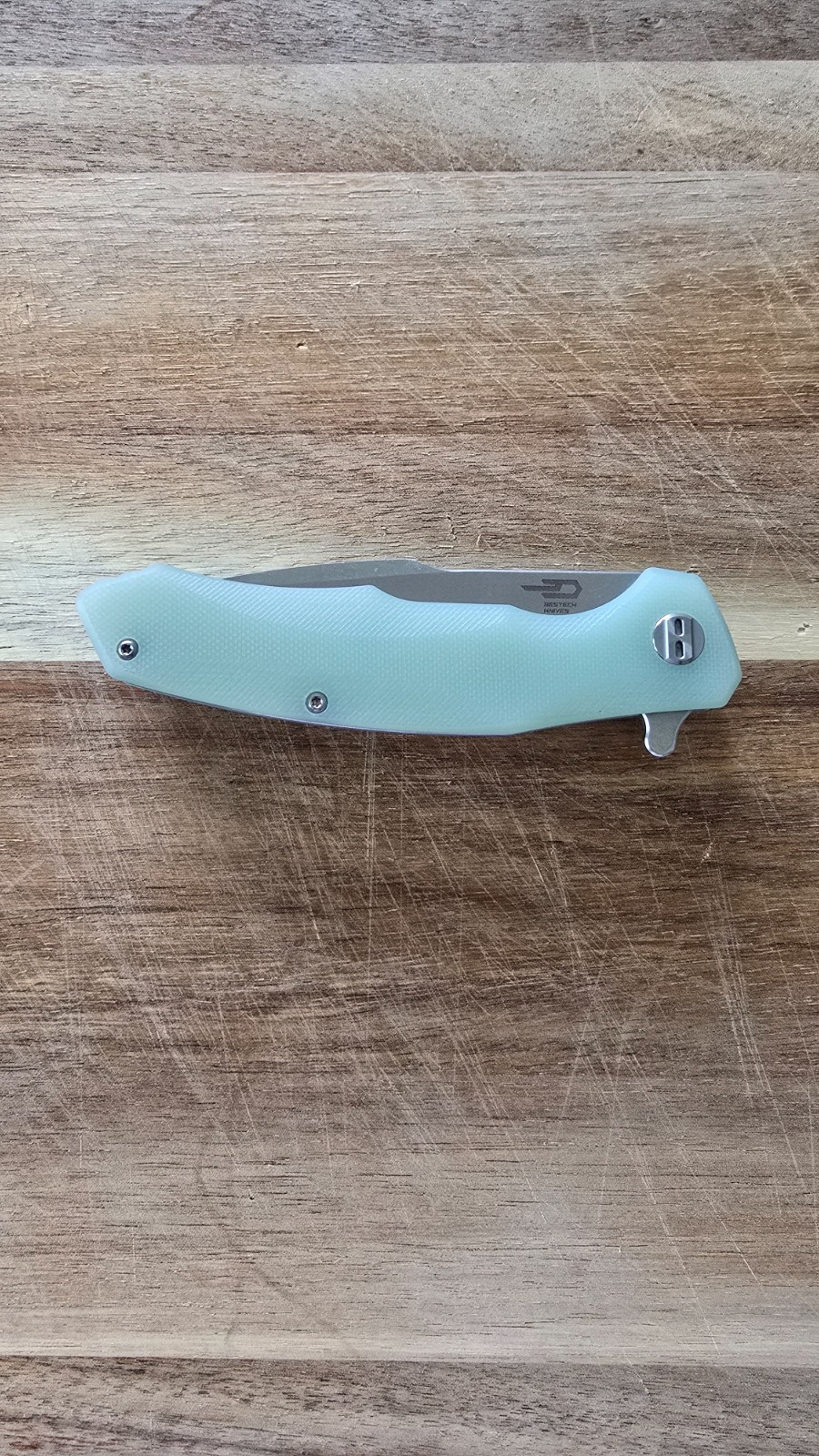 Bestech Warwolf Jade G10 Handle D2 Stonewash Satin Blade