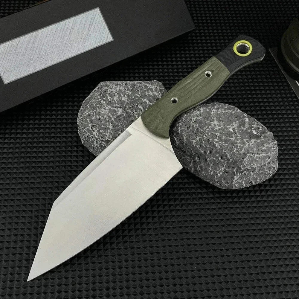 Station 4010BK Style Fixed Blade Kitchen Knife 6″ Clip Point D2 G10 Sheath