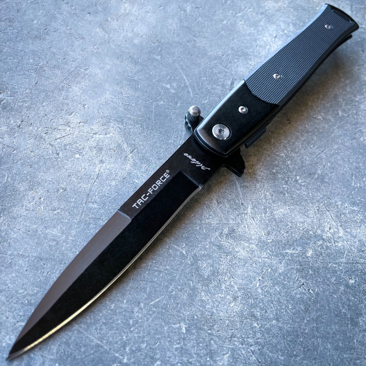 8.5″ TAC FORCE STILETTO SPRING OPEN ASSISTED TACTICAL FOLDING POCKET KNIFE G10