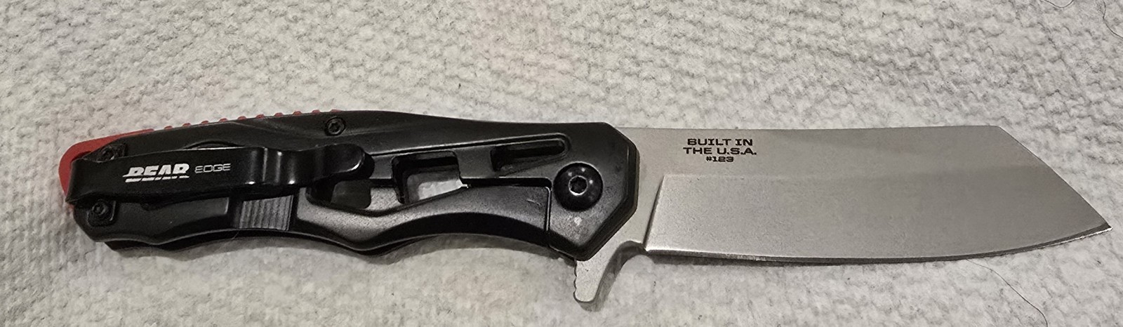 Bear Edge 61123 Black Folding Stainless Framelock Modified Wharncliffe Blade