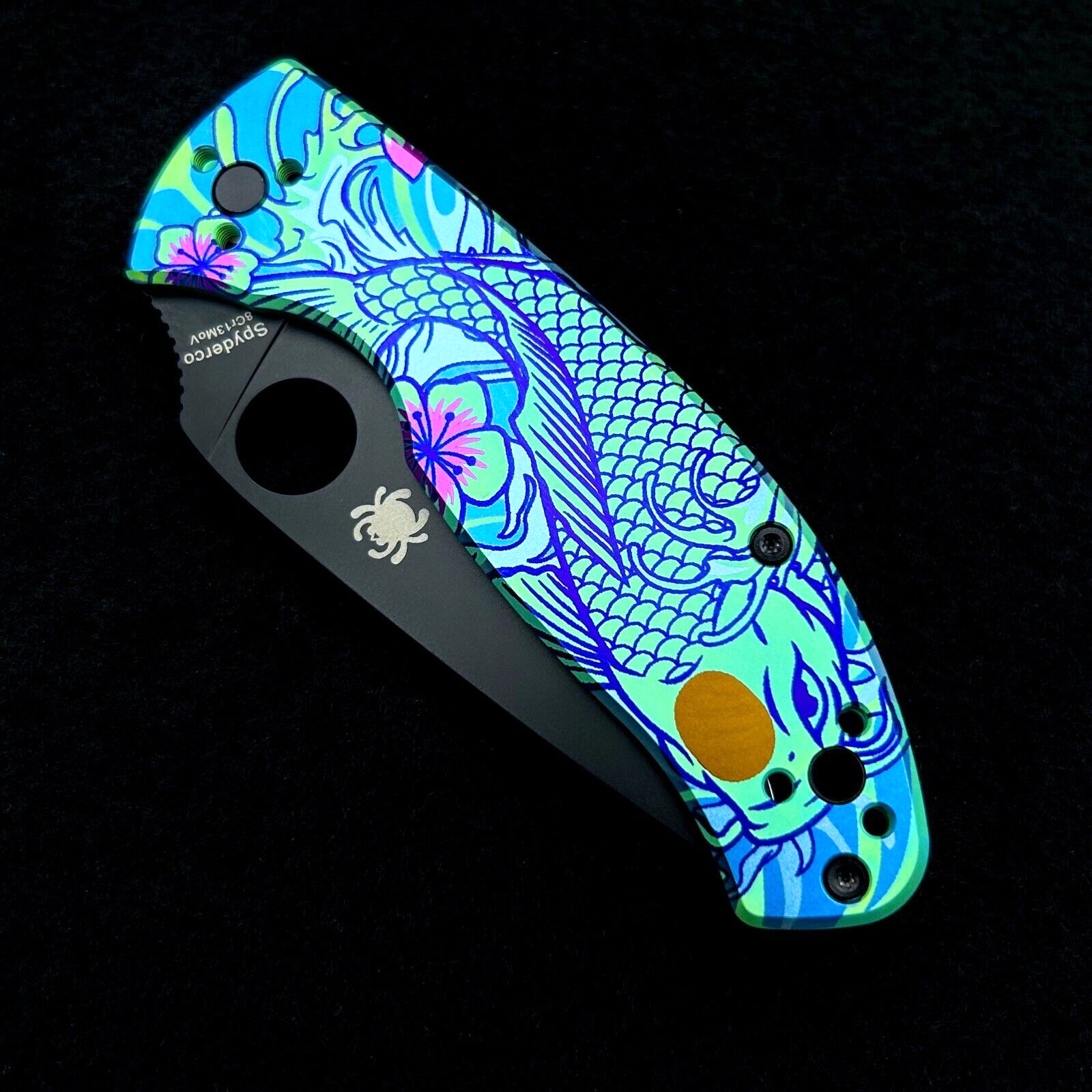 Spyderco Tenacious Frame Lock C122TIBLBKP Titanium 8Cr13MoV Steel – Pocket Knife