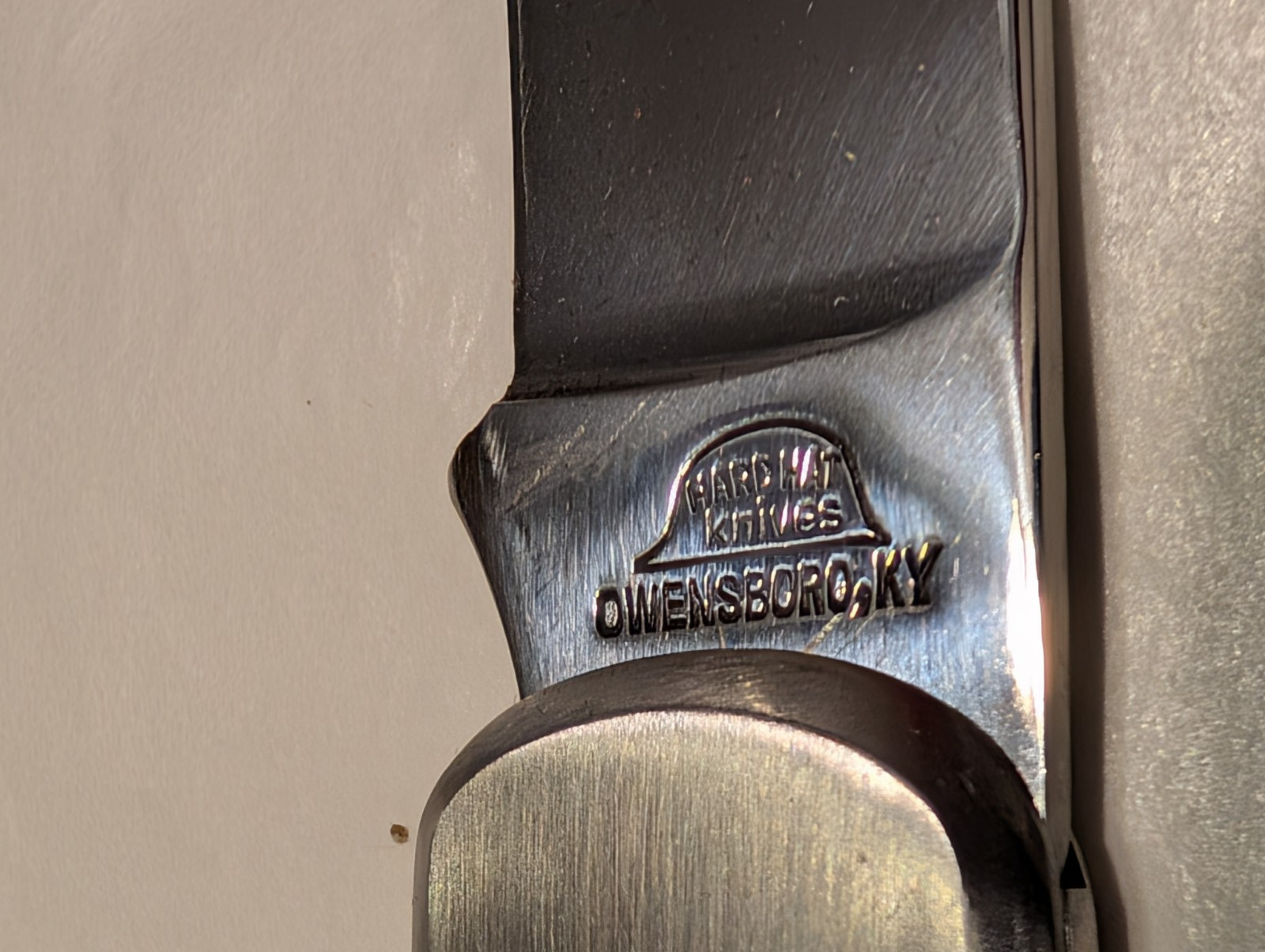 Hard Hat Knives Stainless Steel Lockback Liberty Bowl Dec 29, 1982 Ltd Edition