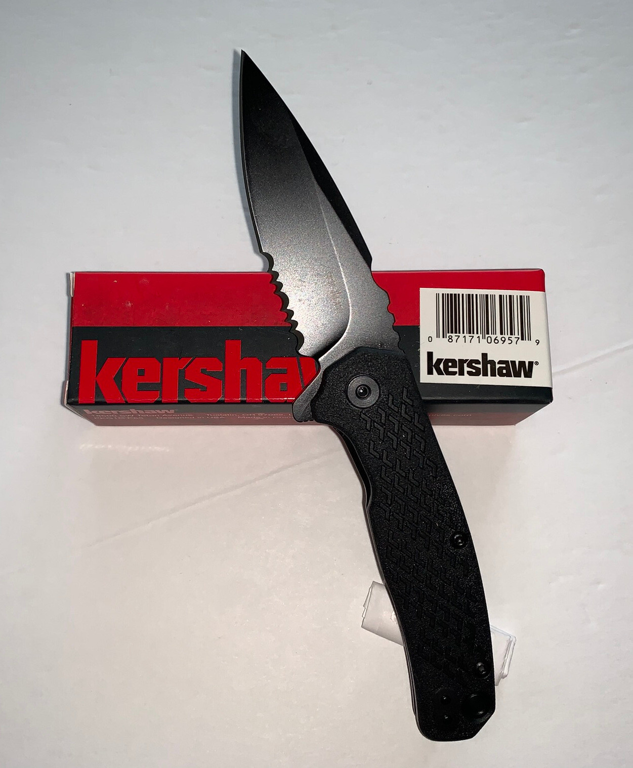 Kershaw 1407ST, Conduit, Folding Knife, Flipper AO, Serr/Plain Edge, 8Cr13Mov St