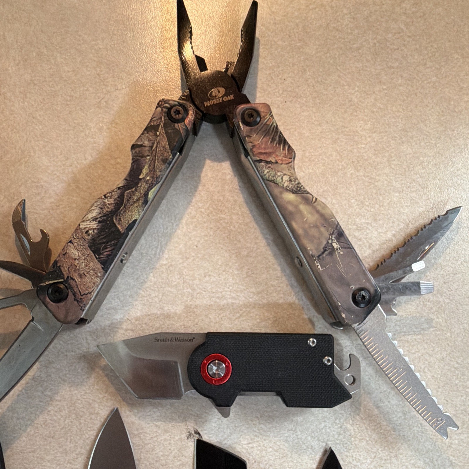 Camillus Pocketknife & Multi-Tool Lot Stainless Steel Clip/Drop Plain/Serrated