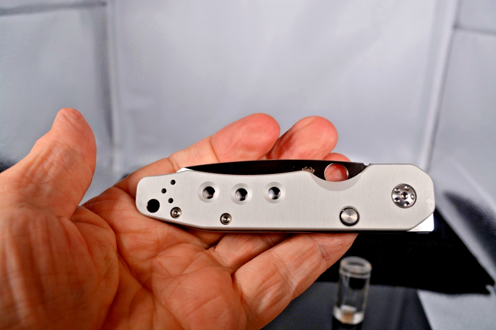 Spyderco Smock CPM-CruWear Satin Blade Satin Aluminum Handles C240ALCWP