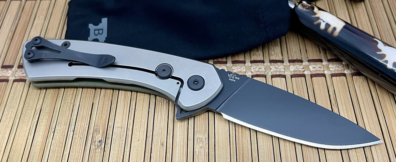 Buck USA OD Green G-10 Onset Black Cerakote 040GRS Framelock S45VN Knife