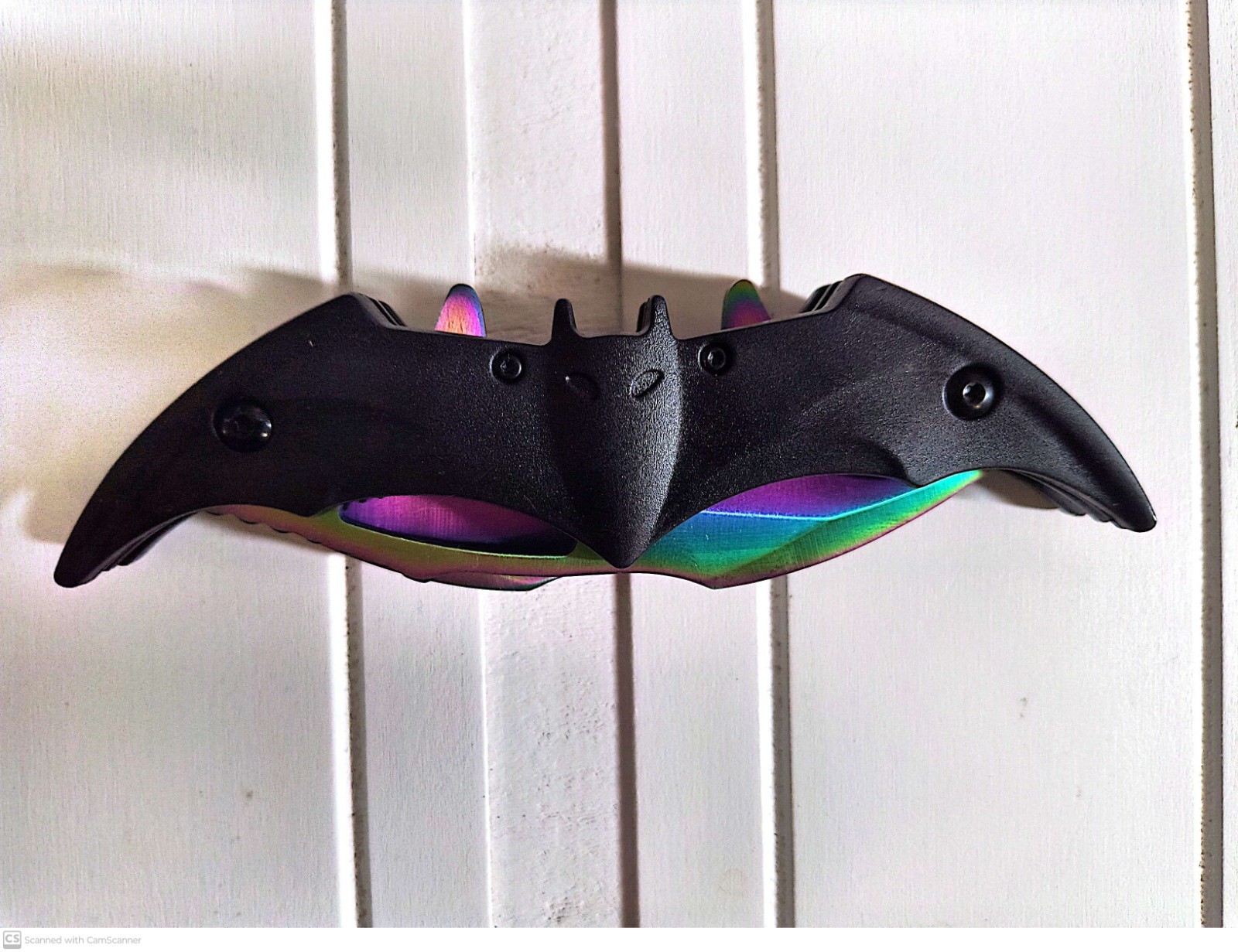 Batman Knife Dual Blade Pocket Folding Spring Assisted Dark Knight Tactical