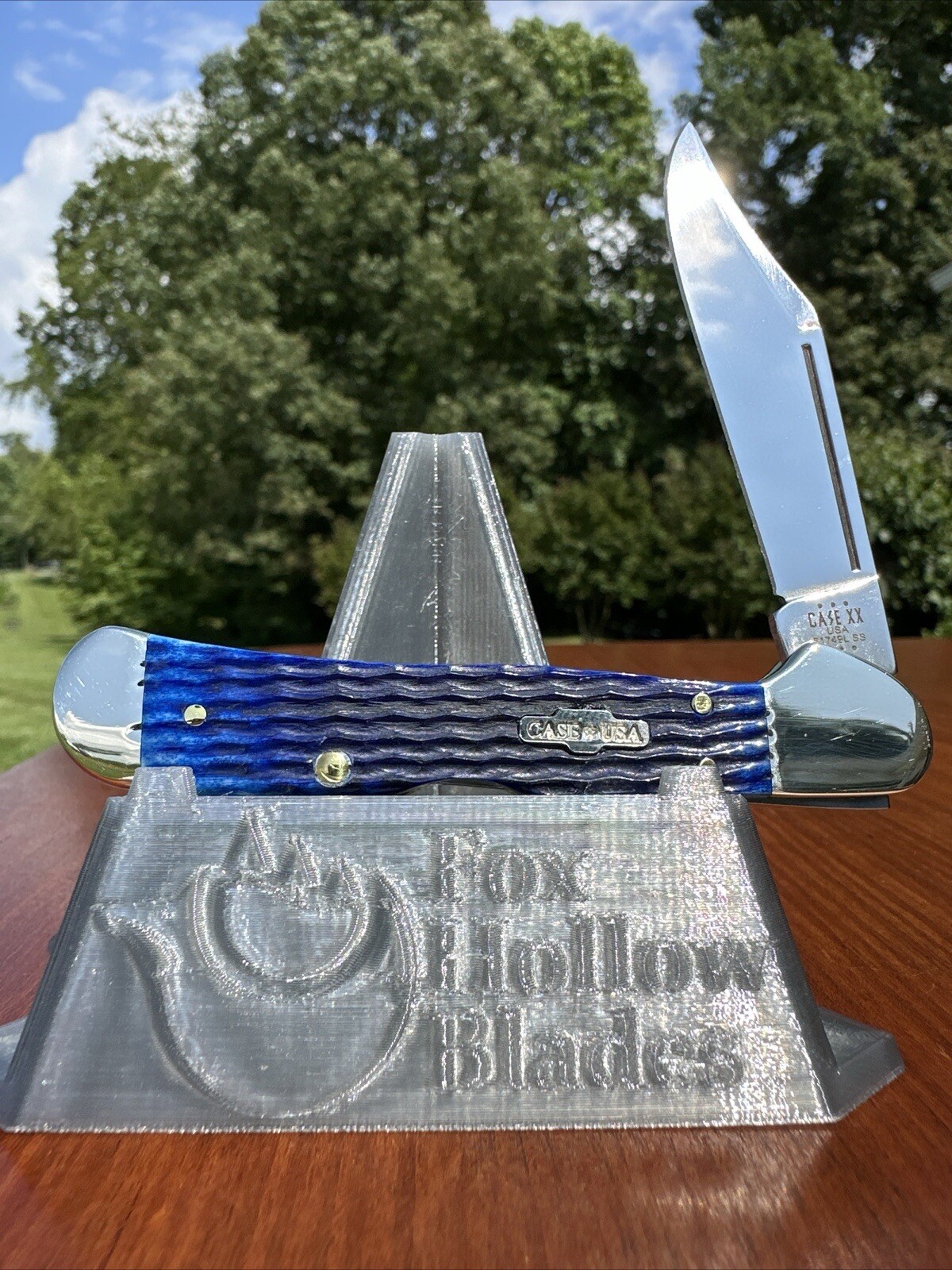 Case XX 2023 Blue Rogers Corn Cob Jigged Bone 61749L SS Mini Copperlock Knife