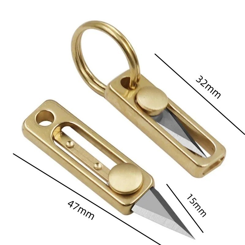 Mini Folding Pocket Knife Stainless Steel Keychain Outdoor Camping EDC Tool