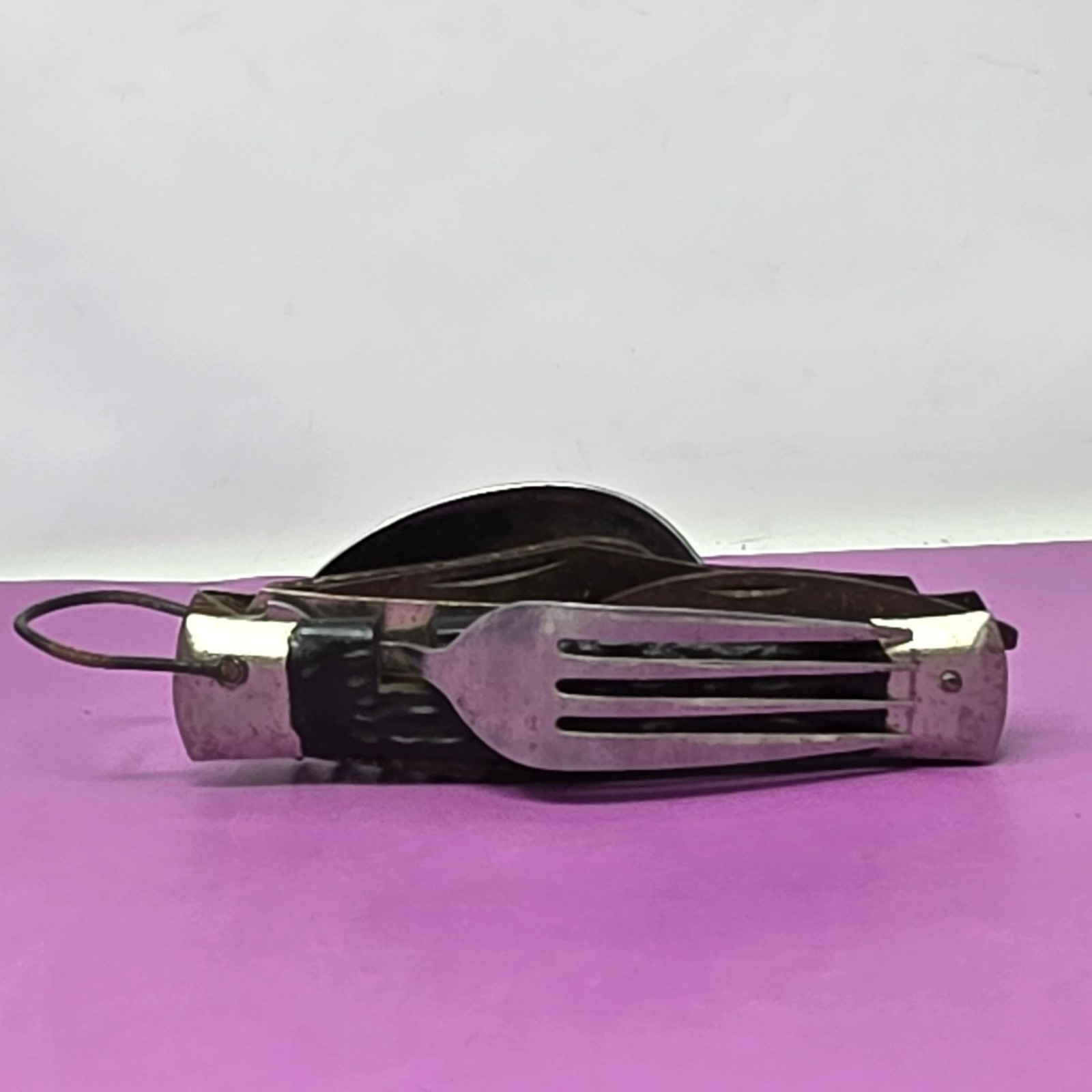 Vintage Multi-Tool Folding Utensils Knife Fork Spoon Camp Set