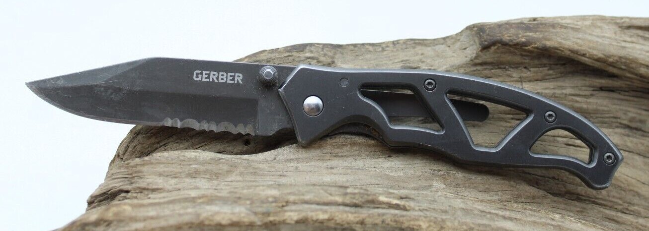 Gerber Para-frame II Combination Blade Folding Pocket Knife Skeleton 7 1/8″(O3A)