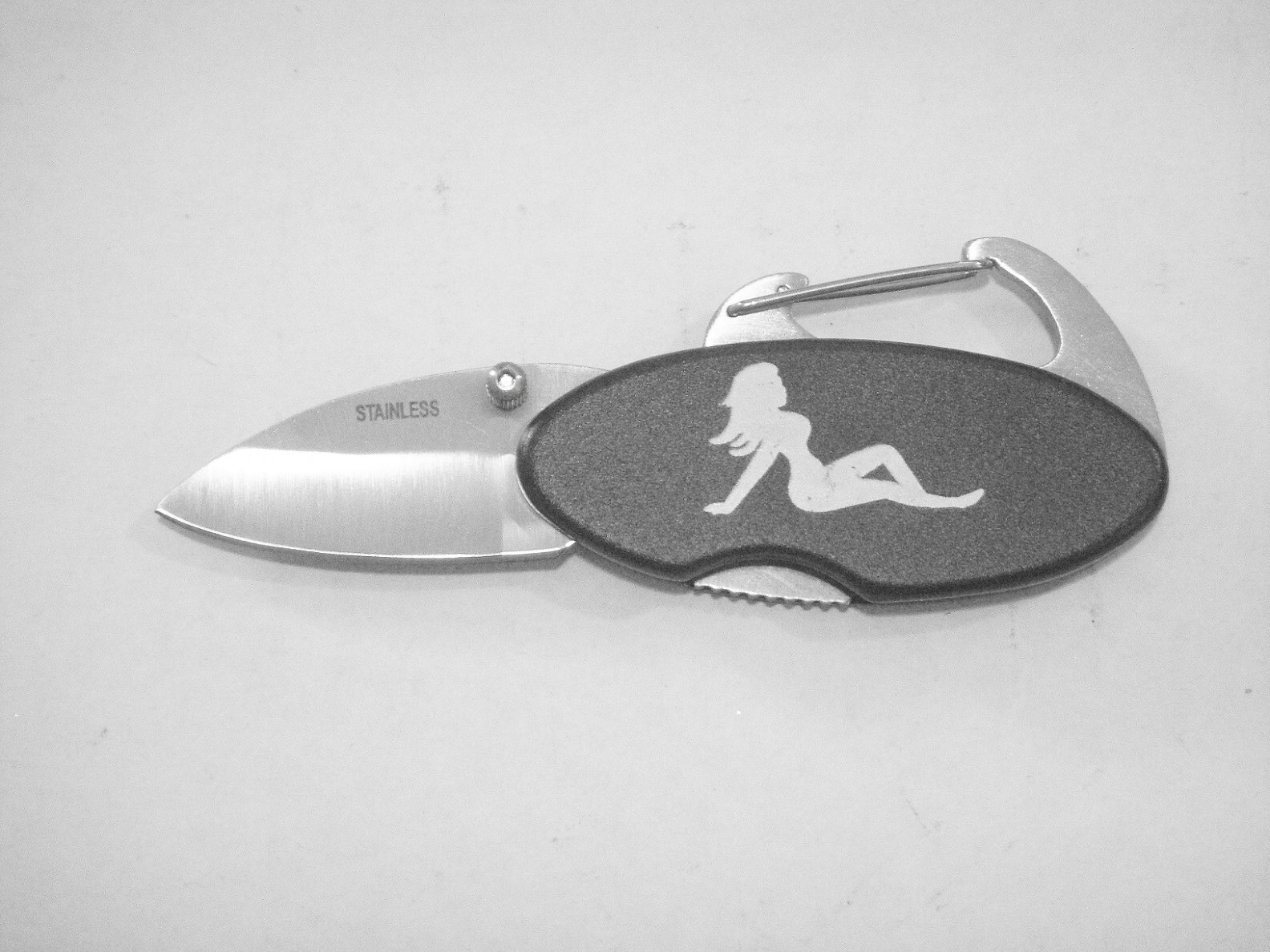 V-TECH SMALL BLACK KEYCHAIN KNIFE 1.5″ BLADE 3.75″ FULL 440 STAINLESS STEEL