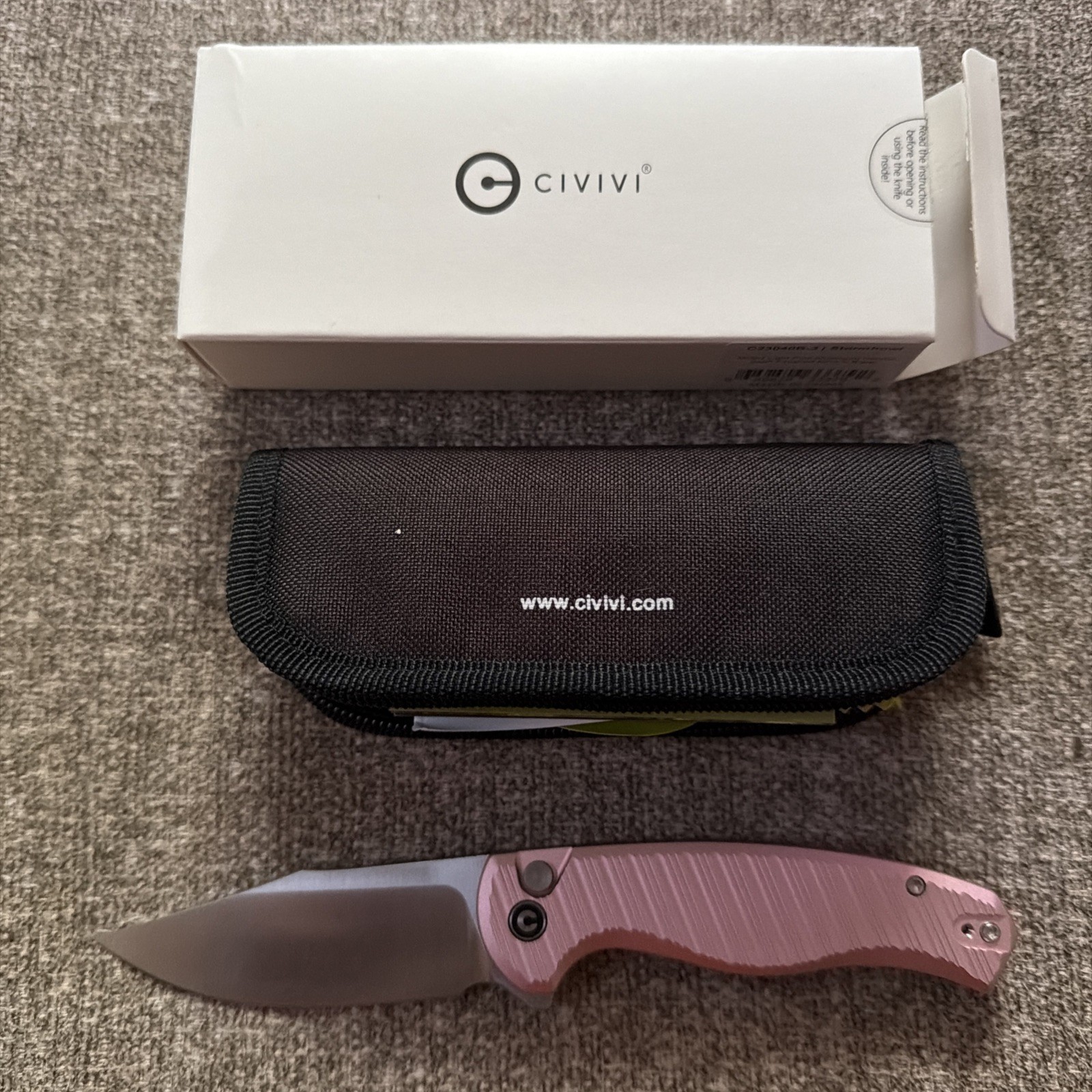 New Civivi Stormhowl Button Lock Pink C23040B-3