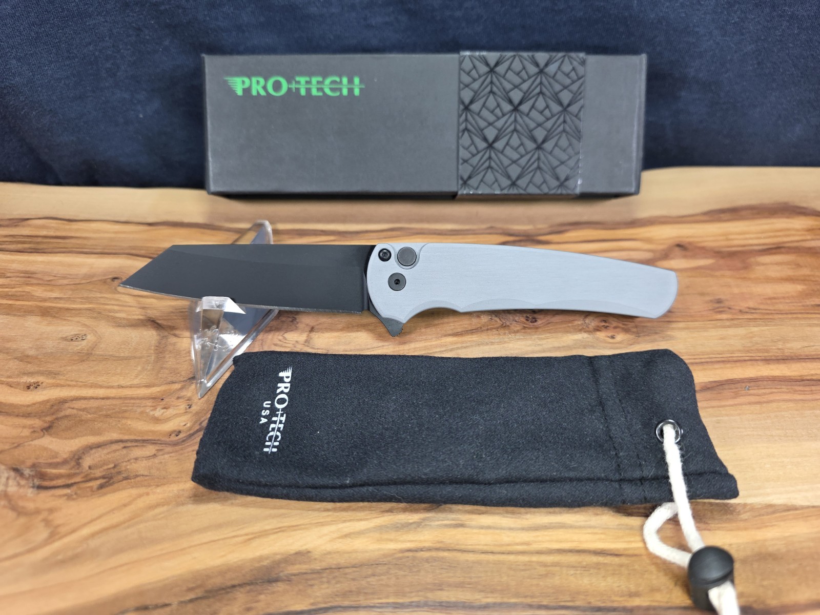 Protech Malibu W/ Gray Aluminum Handle & CPM MagnaCut Steel Blade Folding Knife