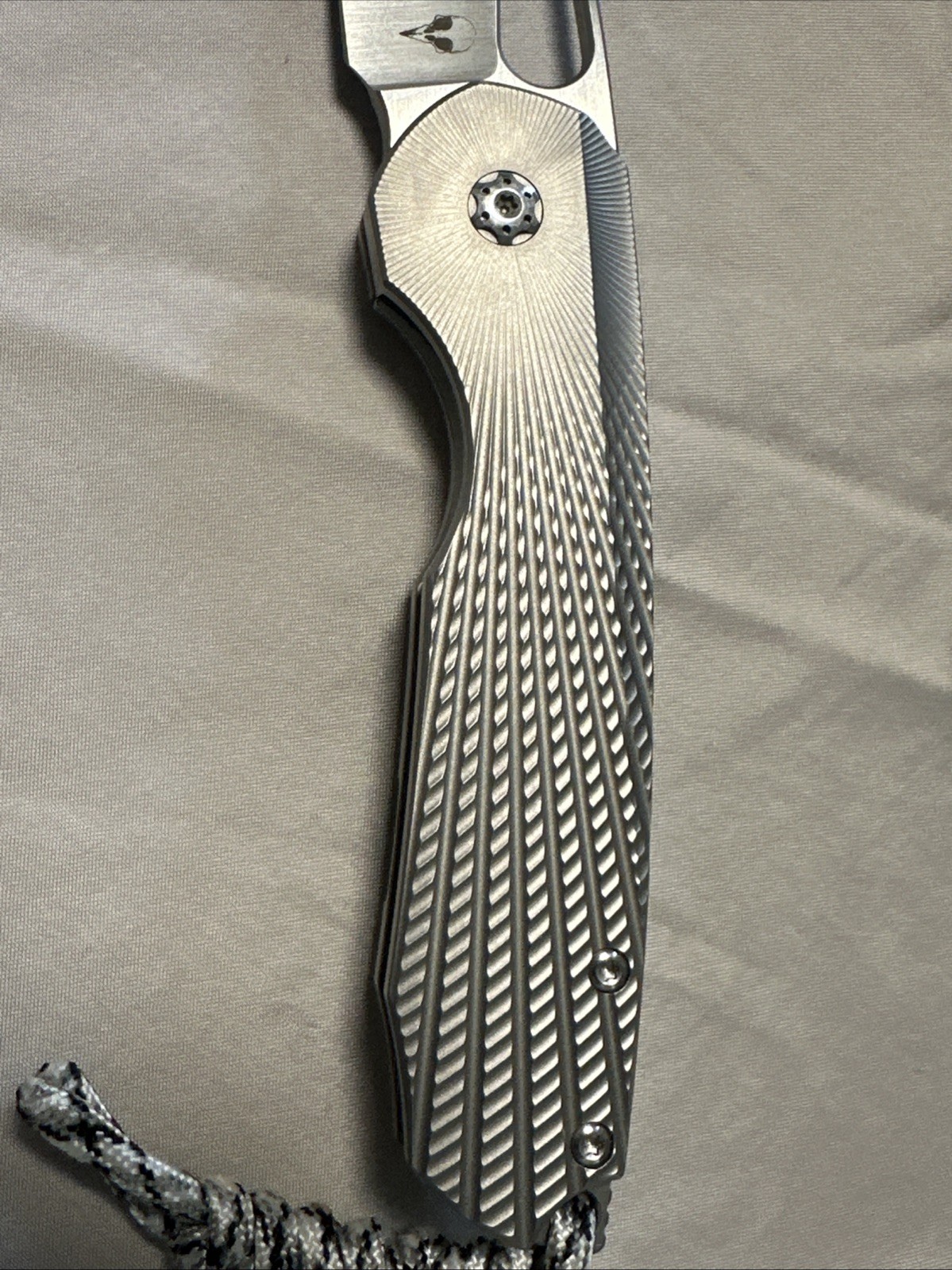 Titanium Folding Knife, 154cm, 3.5 Blade, 8.25″ OA, Front Flip&Hole deploy. BNiB