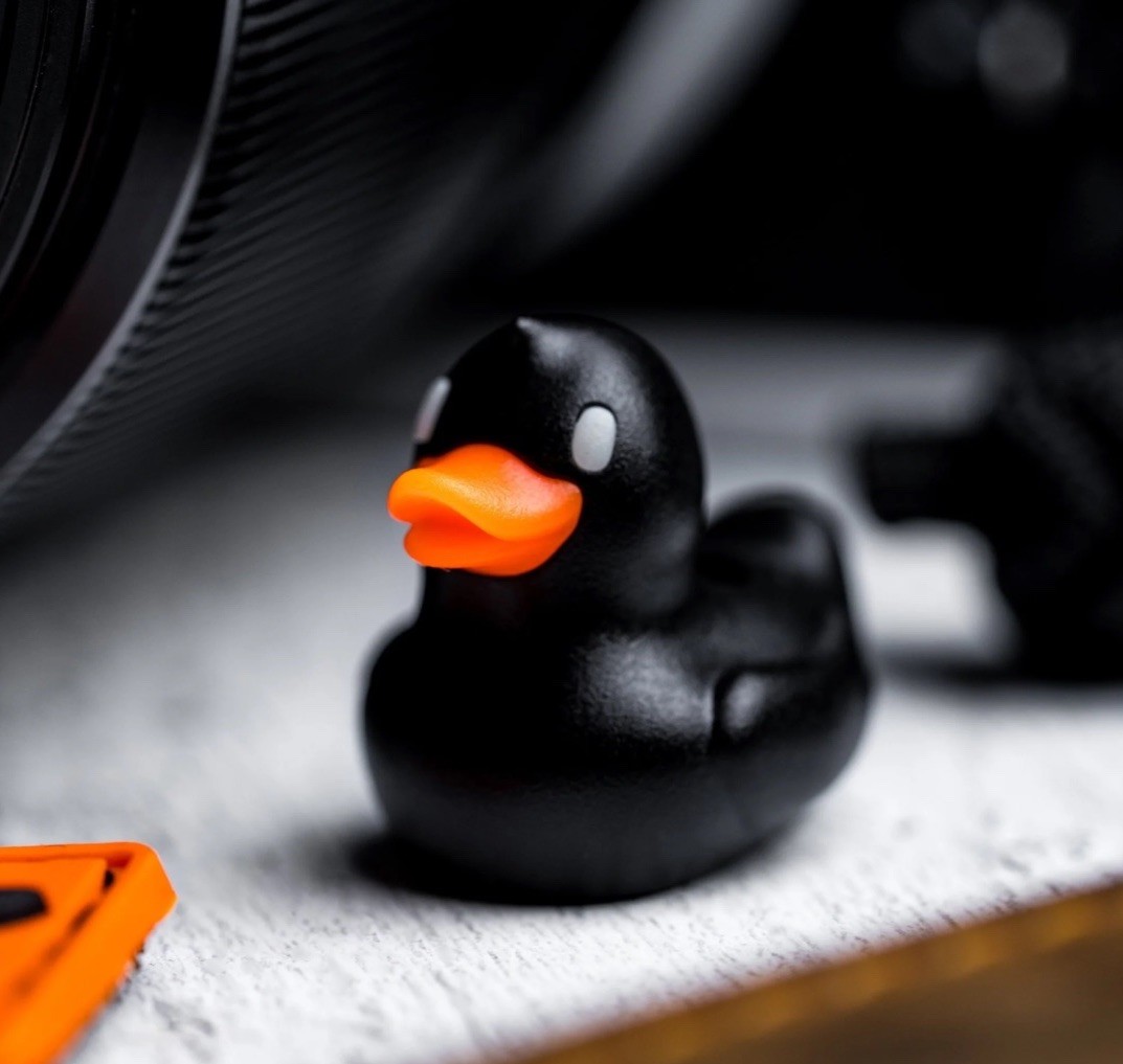 Urban EDC Lucky Duck -Black- Lanyard Bead USA MADE Polymer Resin