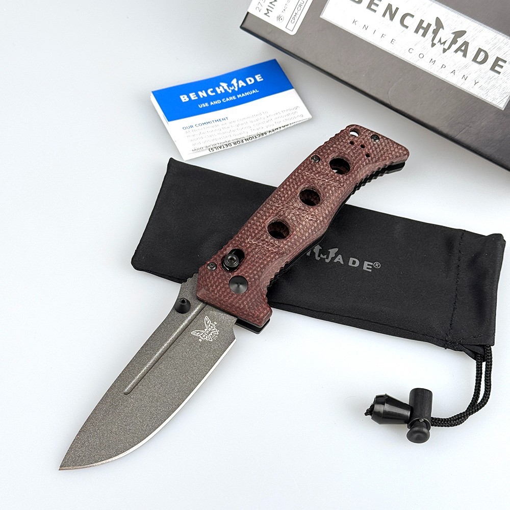Benchmade Mini Adamas 273BK-2201 CruWear Micarta Shot Show Limited Folding Knife