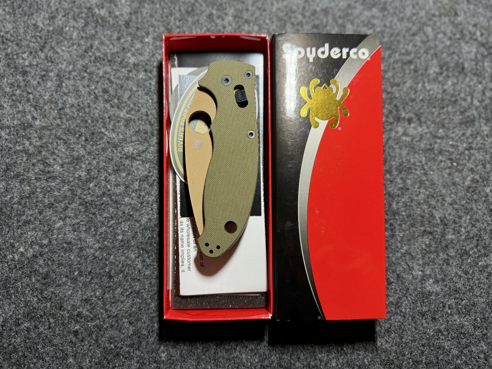 Spyderco Manix 2 OD Green G10 FDE CTS 204P Rivers Edge REC C101GPODFDE2