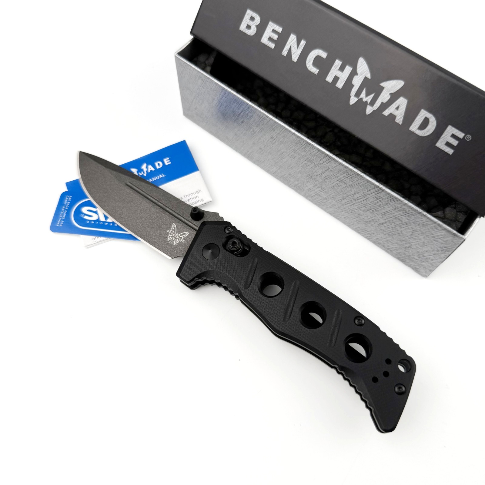 Benchmade 273GY-1 Mini Adamas Axis Lock Drop-point Black G10 Folding Knife