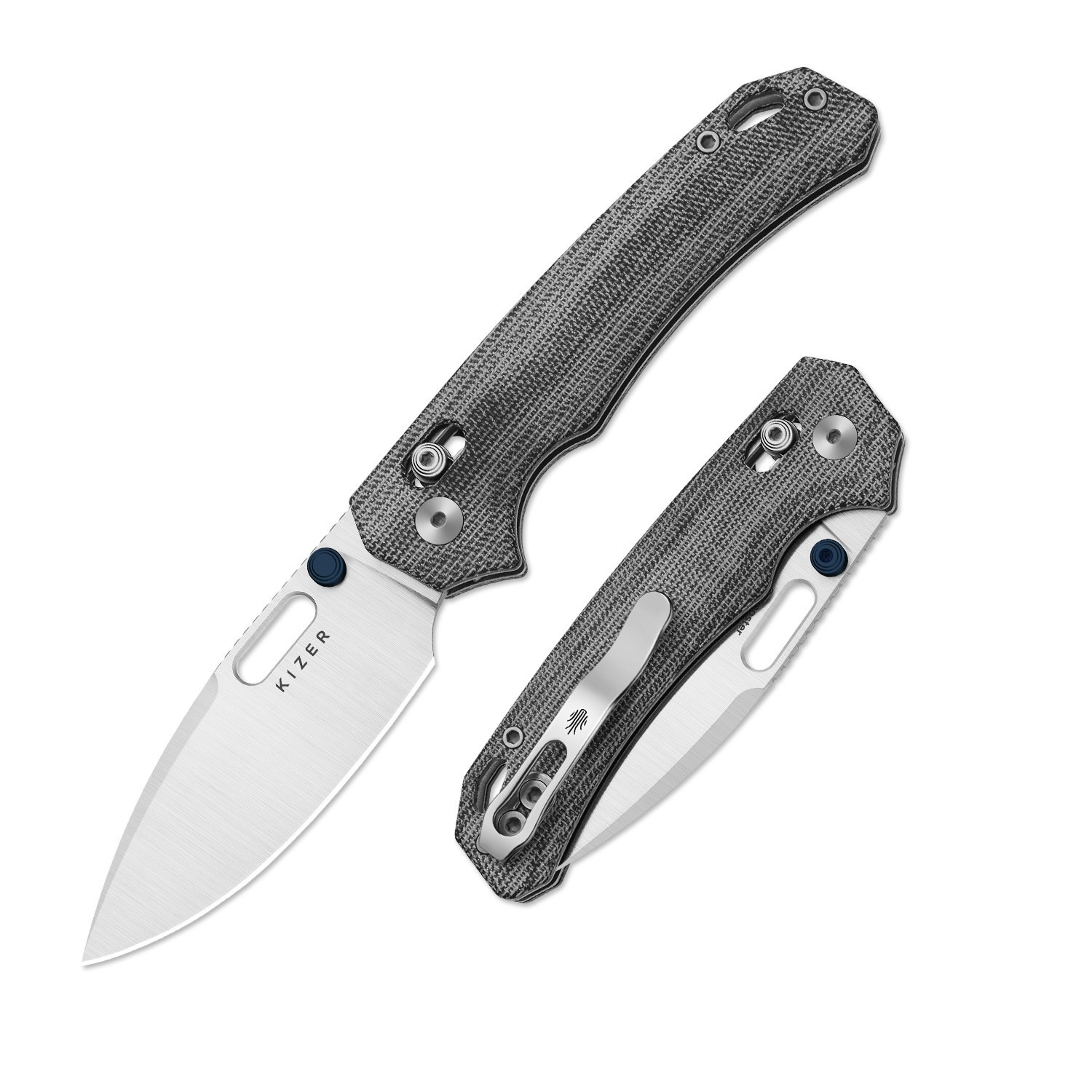 Kizer Outposter Folding Pocket Knife Nitro-V Blade Micarta Handle V3802CDA1