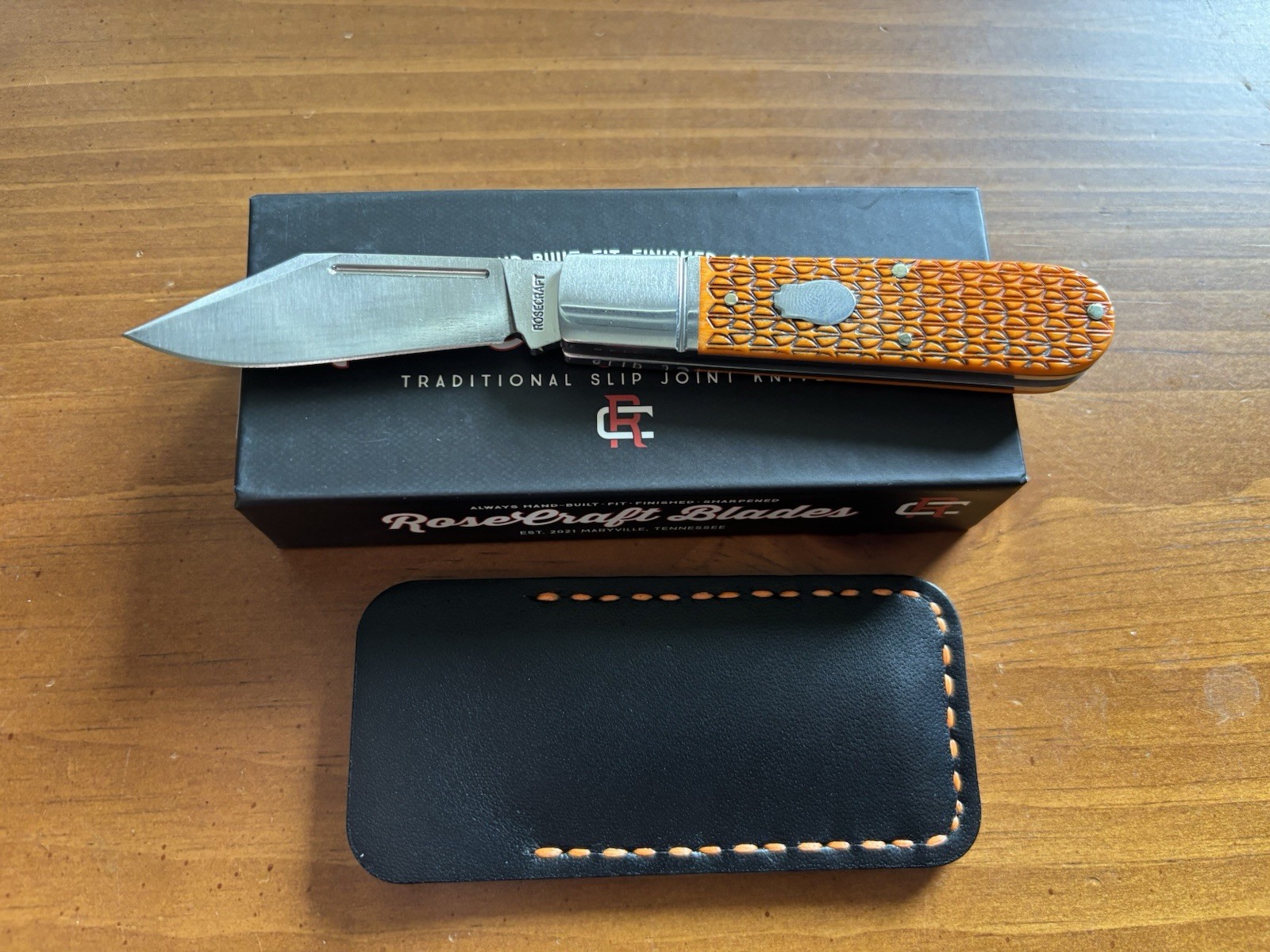 RoseCraft Blades Loosahatchie Jack Dragon Scale Jigged Bone with custom sheath