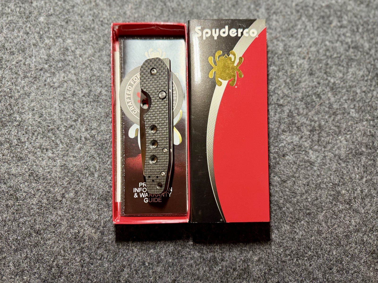 Spyderco C240CFP Smock Carbon Fiber Handle W/s30v Steel Blade Folding Knife