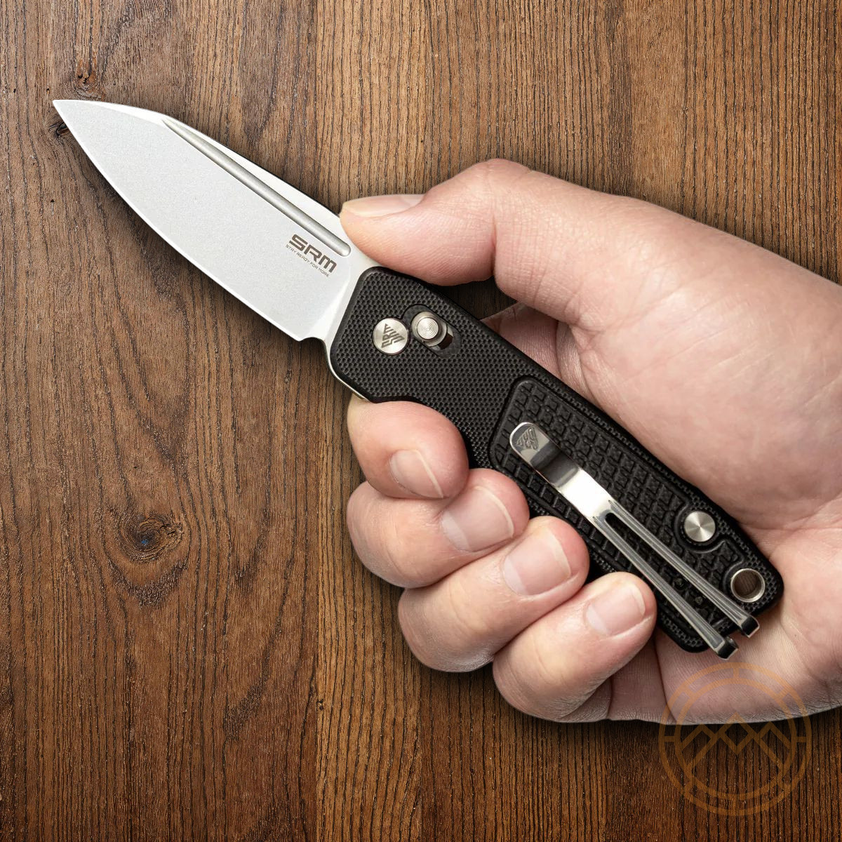 SRM Knives Scout Folding Knife 2.75″ 14C28N Sandvik Steel Blade Black G10 Handle