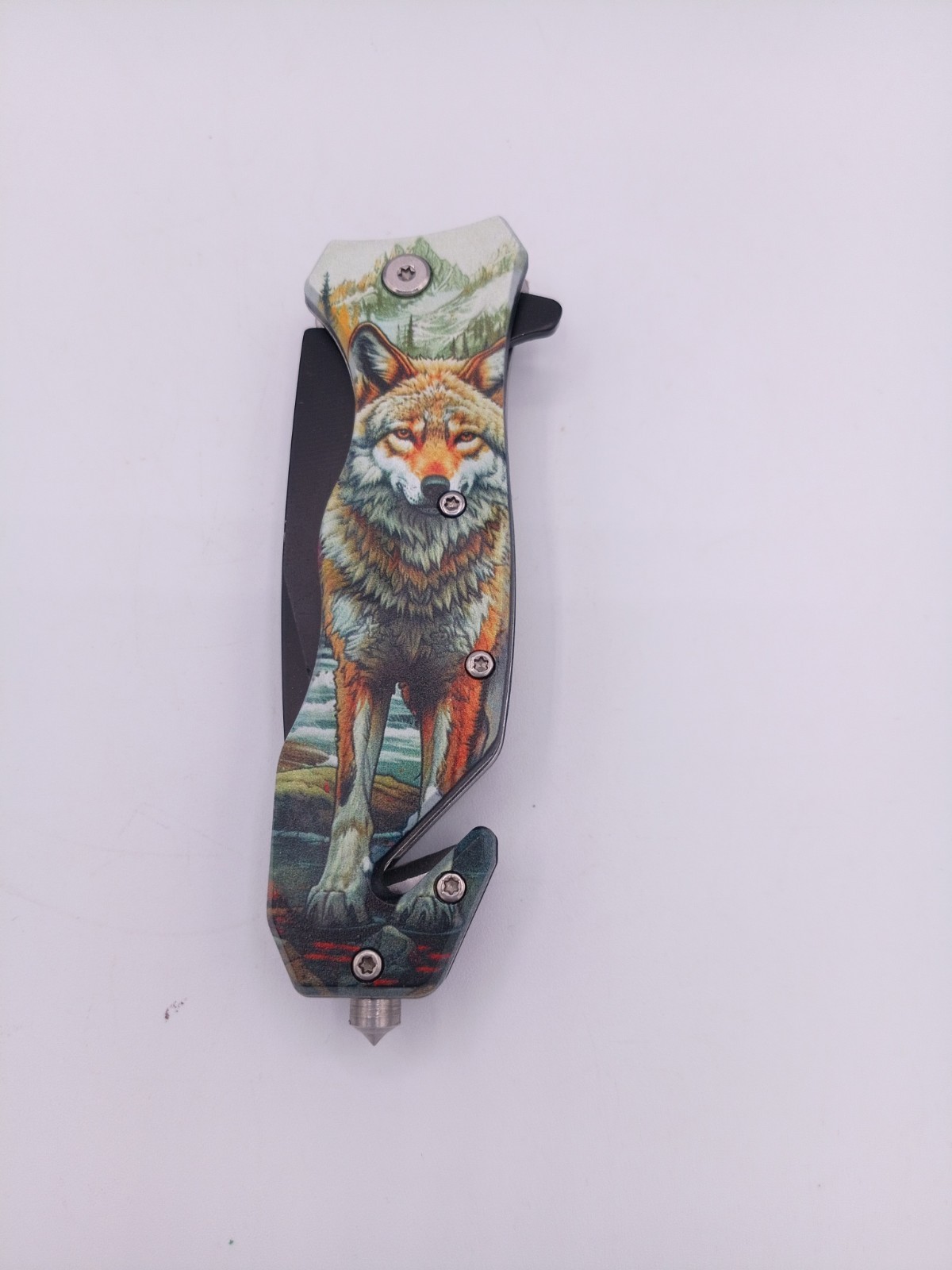 Wolf Foldable Knife With Seat Belt Cutter And Window Breaker