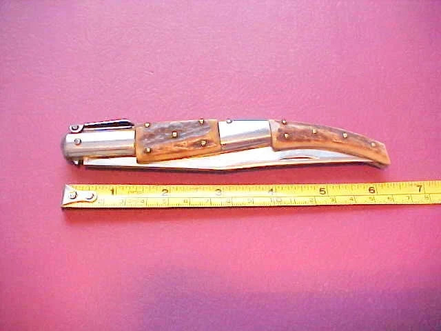 J.J. MARTINEZ SPAIN NAVAJA ARABE RATCHET STAG POCKET FOLDING KNIFE