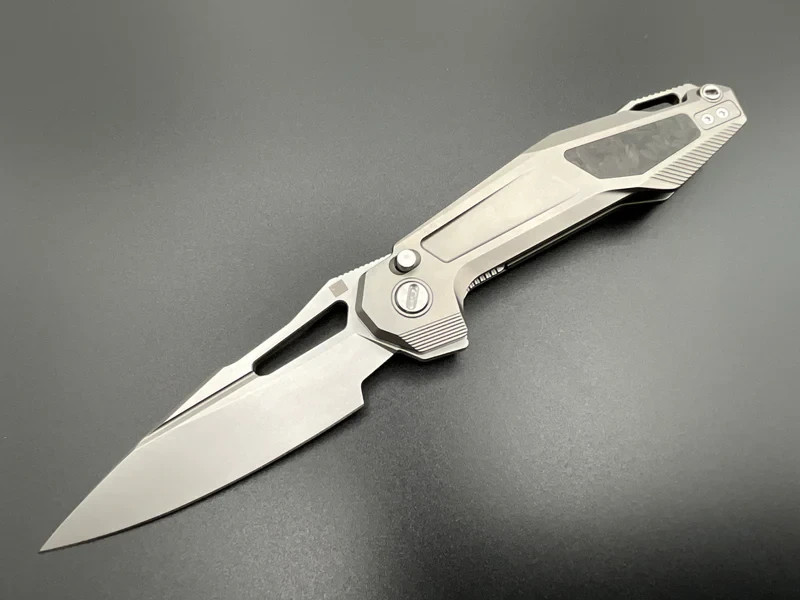 Ketuo Griffin V3 Folding Knife 3.5″ Bohler M390 Steel Blade Titanium/CF Handle