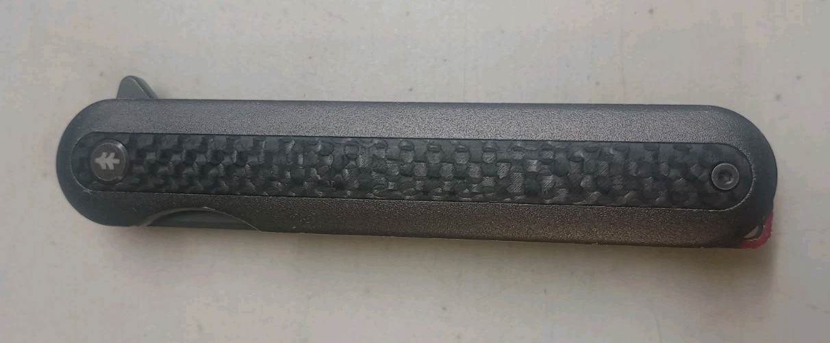 Swisstech Wurdig AUS-8 LinerLock Knife Carbon Fiber Handle Factory Edge Ex Cond