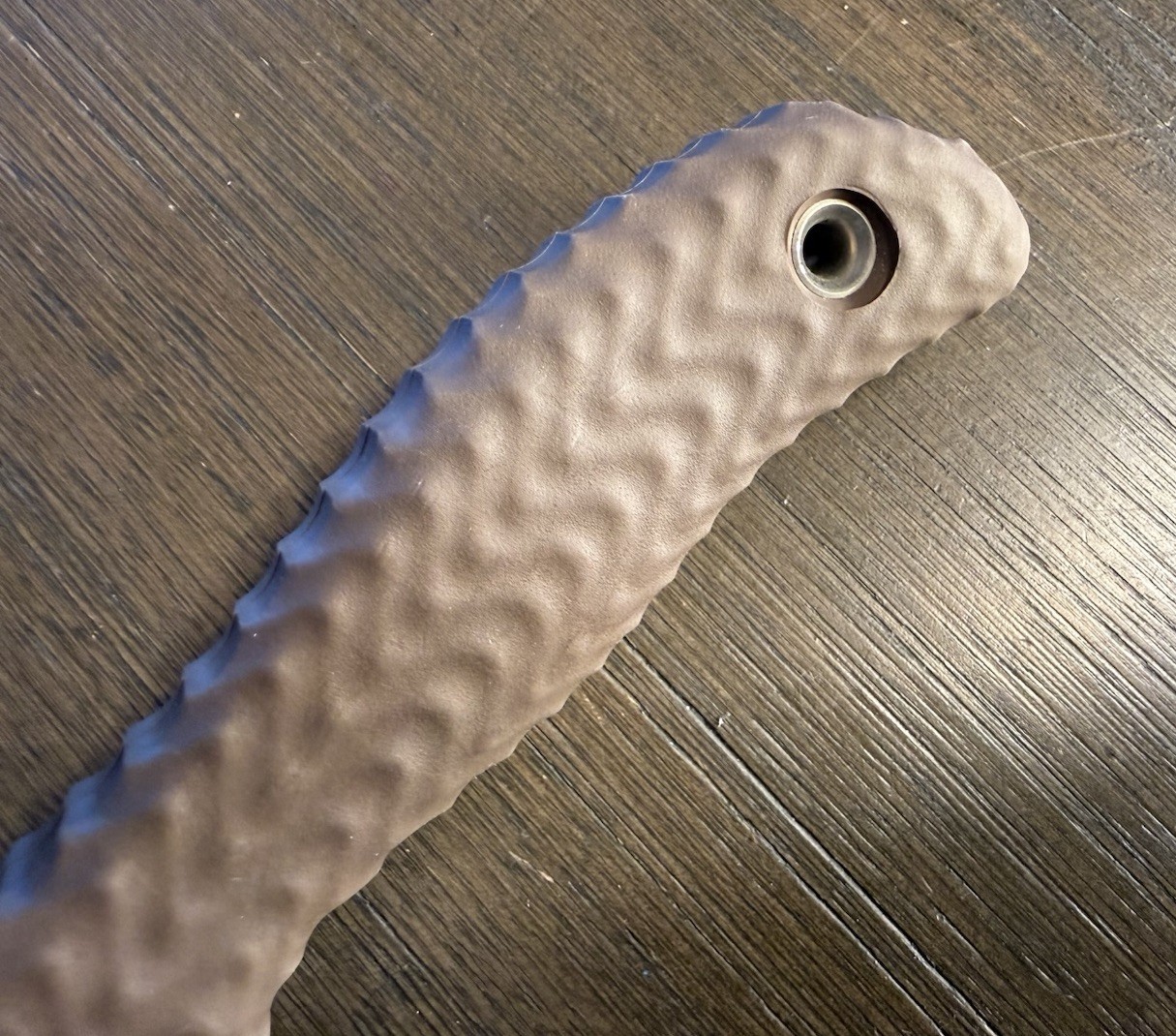 Scrapyard Knives (Busse Kin) Mud Mutt, Maroon Handle, Dark Bronze Blade