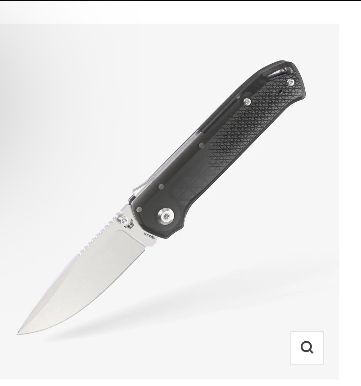 Flytanium Arcade Lite Smoke Black Folding AUS-10A Pocket Knife 1395SS