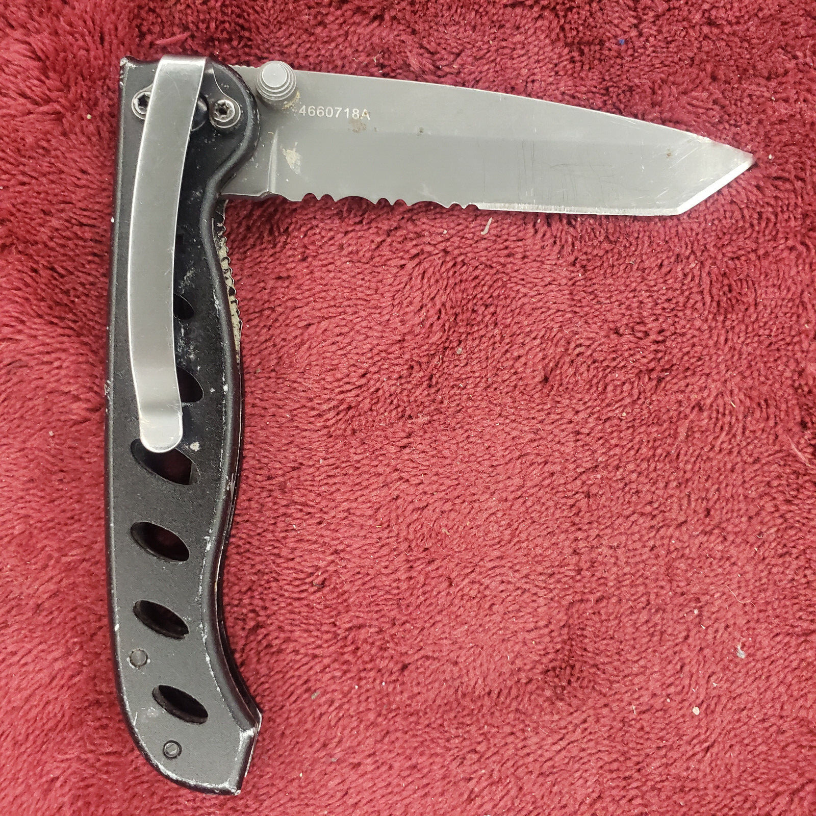 Gerber EVO Mid Folding Pocket Knife Tanto Combo Edge Liner Lock Black Aluminum