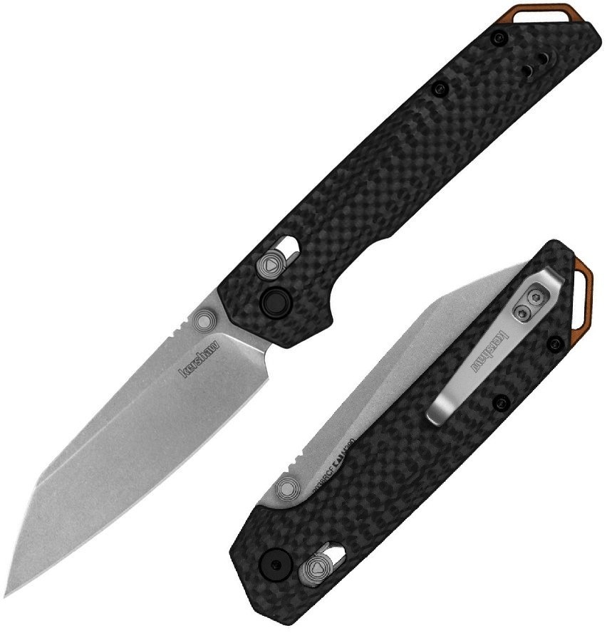 Kershaw Iridium Folding Knife 3.5″ Bohler M390 Steel Blade Carbon Fiber Handle