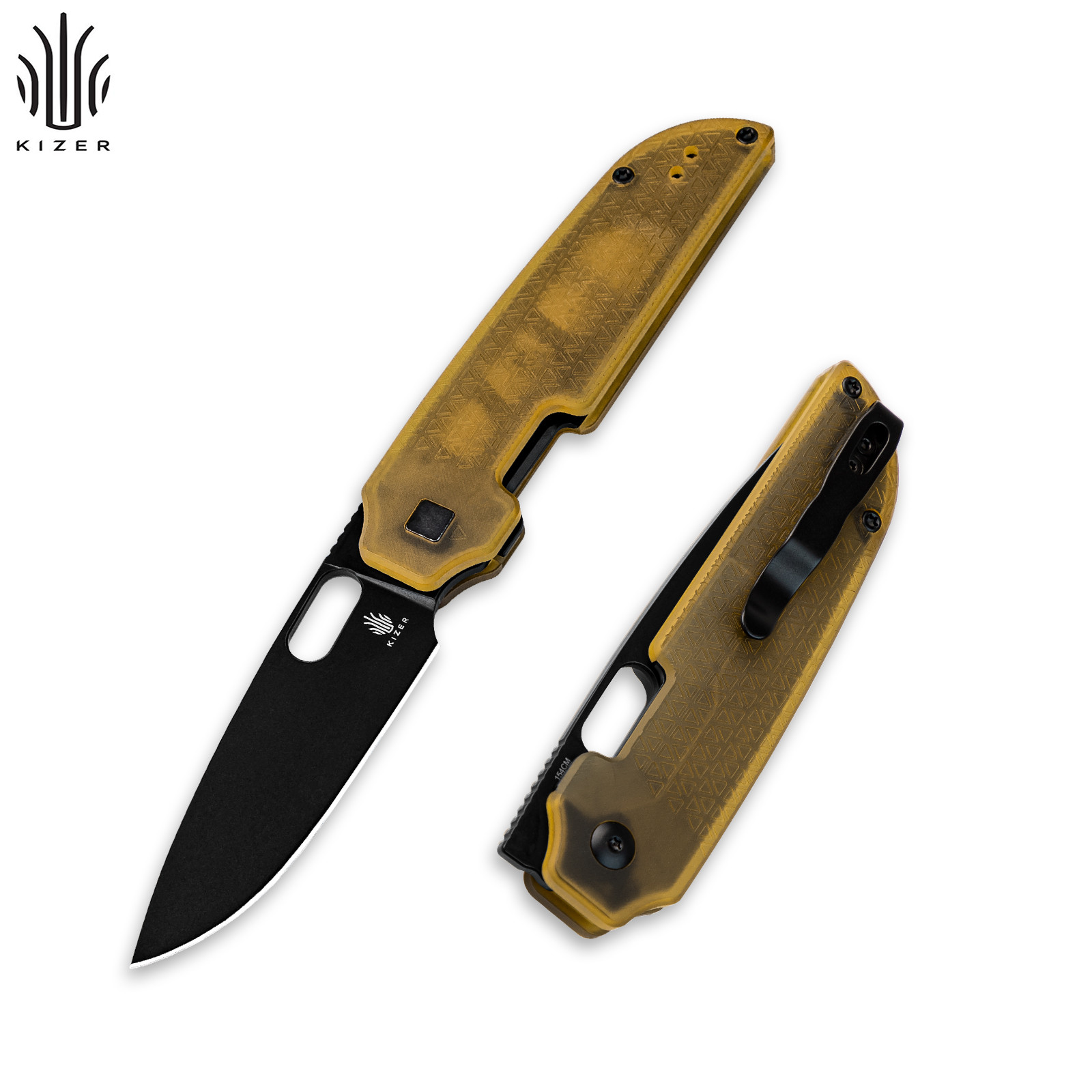 Kizer Varatas Drop Point Folding Knife 154CM Steel Blade PEI Handle V3637C1