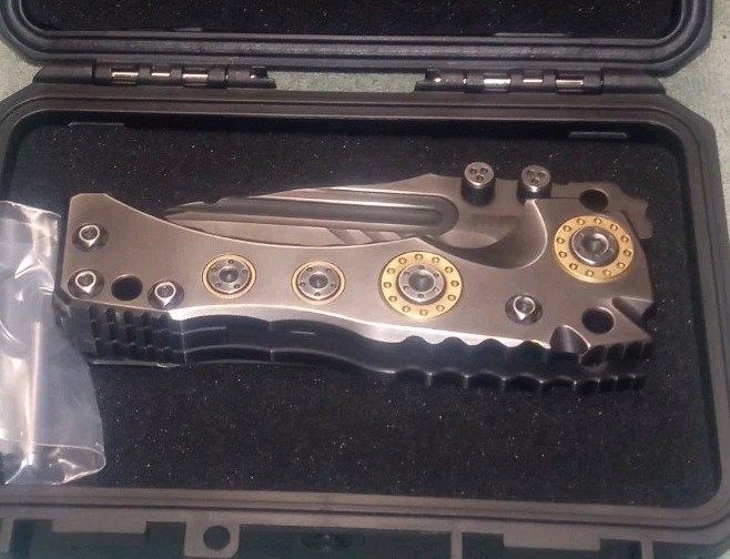 MBB T1 Custom Tactical Folding Knife*Zwear*Pin Lock*Reproduction*Tanto*Titanium