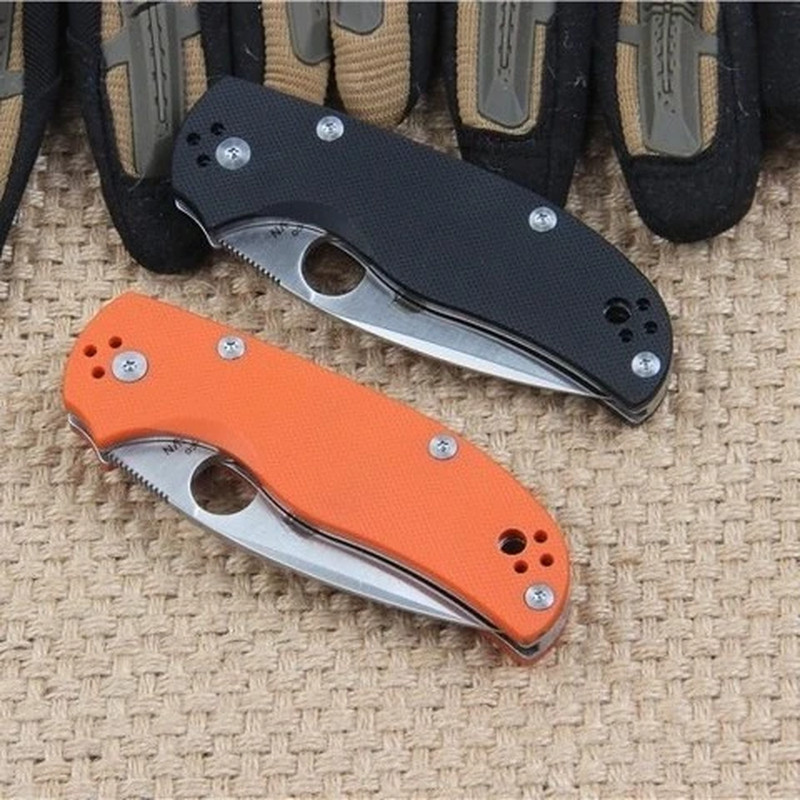 C41-G10 Handle Outdoor Folding Knife CPM S35VN Survival High Hardness Sharp Port