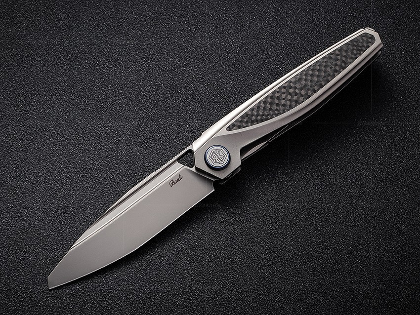 Rike Knife Slip Joint Folding Knife 3″ M390 Steel Blade Carbon Fiber Handle