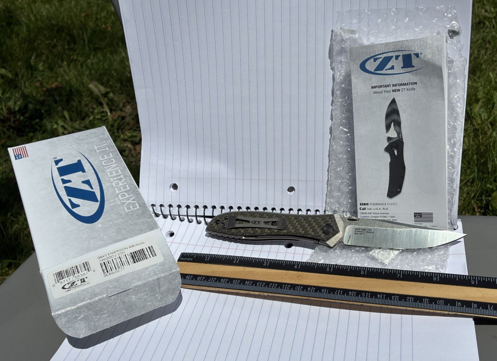 Zero Tolerance ZT0640 Emerson Design 3.75″ CPM-20CV – Ser# 6077, discontinued