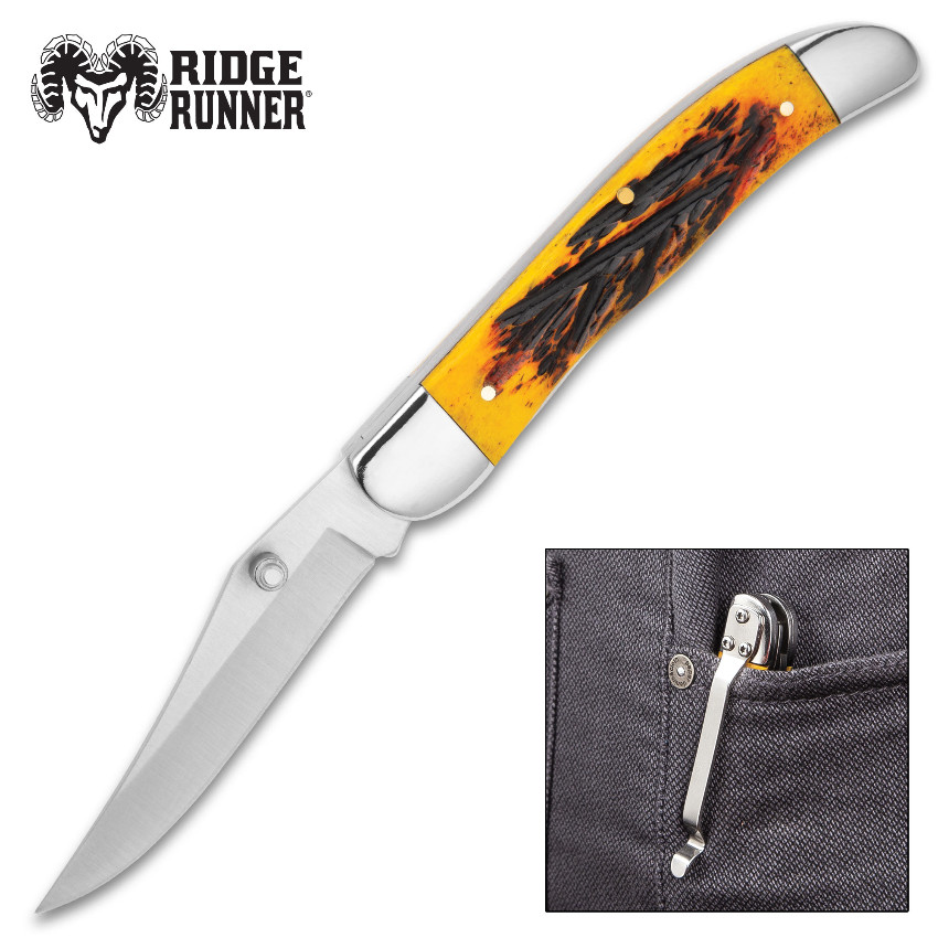 RIDGE RUNNER: JOURNEYMAN TRADITIONAL FOLDING POCKET KNIFE 7 inch CLIP LOCK NEW