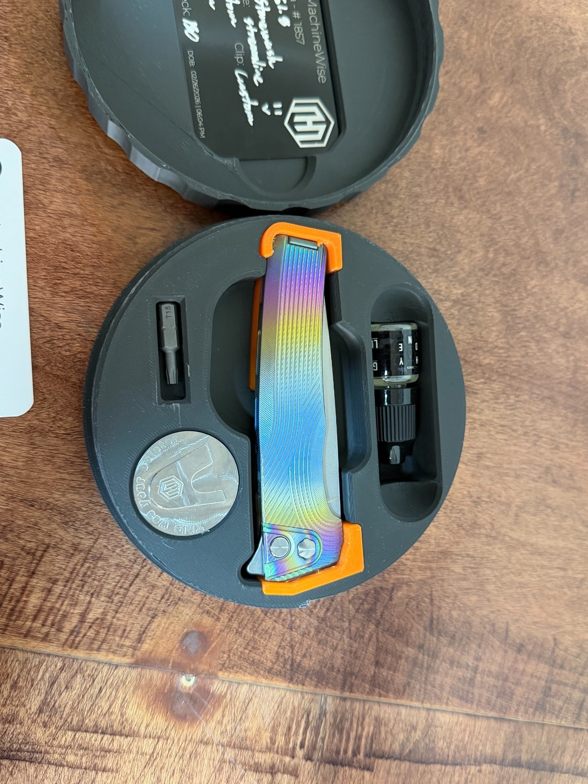 MachineWise Sonora Magnacut Titanium Frame Lock Knife tri color fade