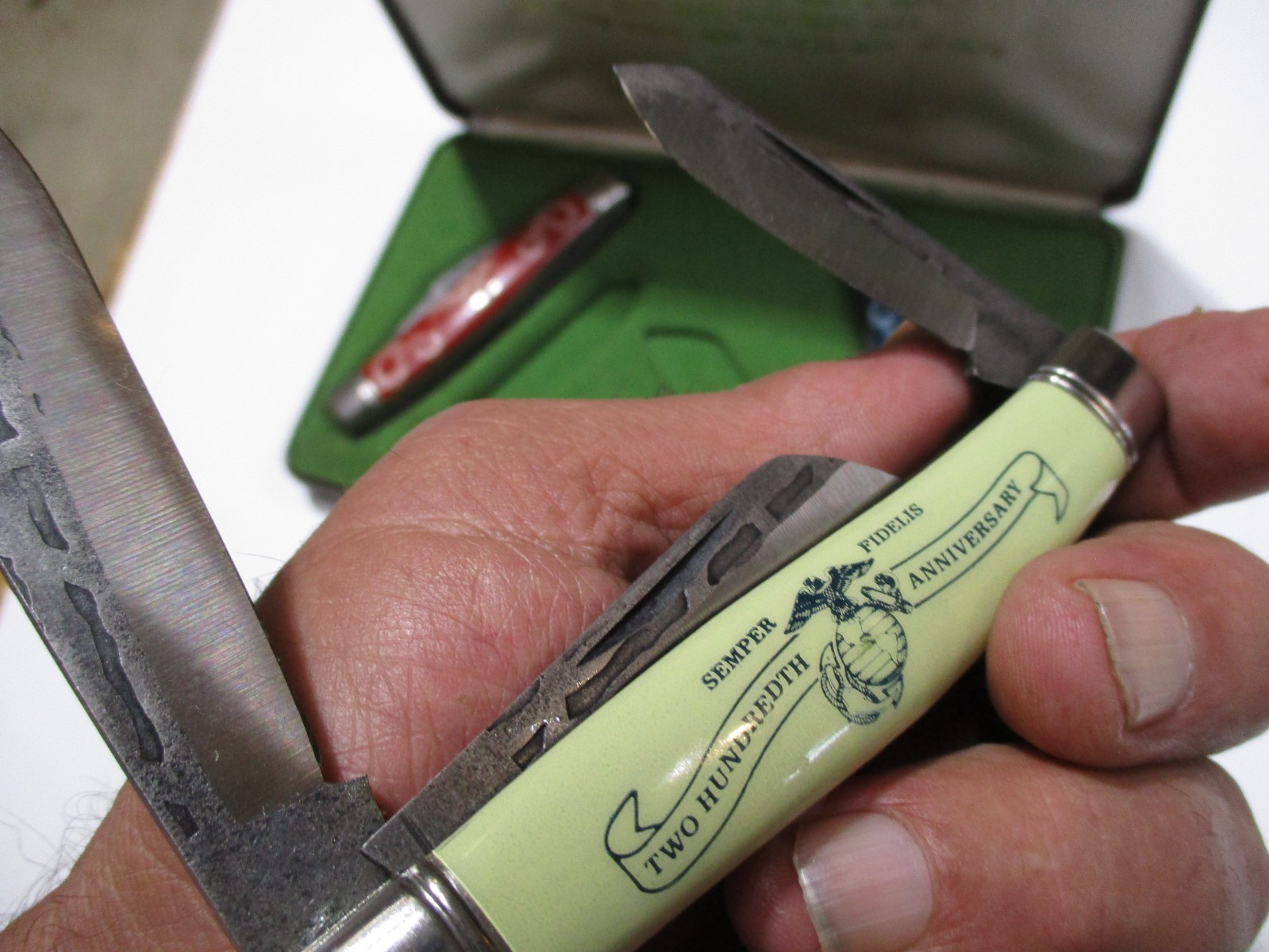 The Service Series Knife Set 1775-1975 With Case US Army, Navy, Marine Corps-USA