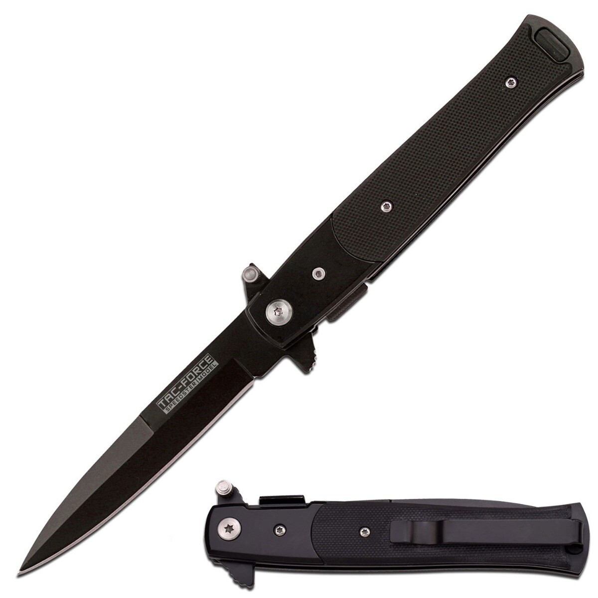 8.5″ TAC FORCE STILETTO SPRING OPEN ASSISTED TACTICAL FOLDING POCKET KNIFE G10