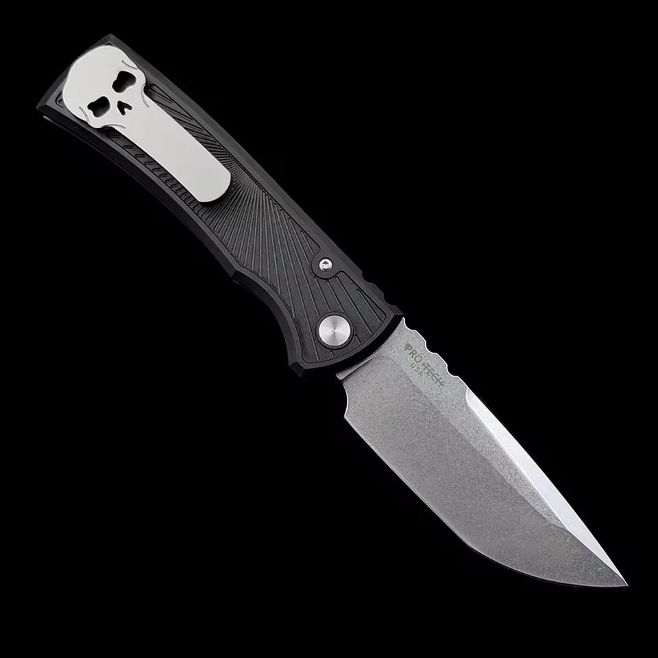 New Custom Carved Aluminum Handle Tactical Outdoor EDC Folding Pocket Knife