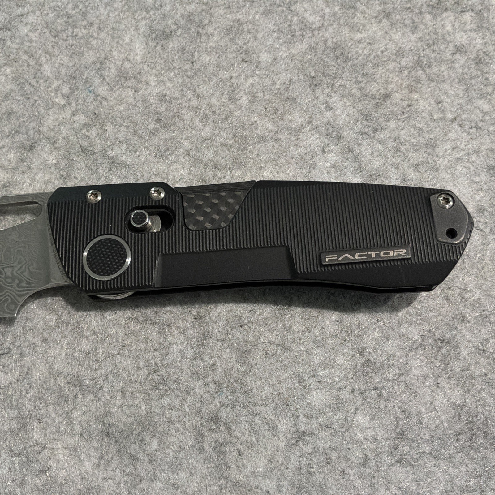 Winterblade Factor B3 Damascus TI + Carbon Fiber Folding Knife New In Box