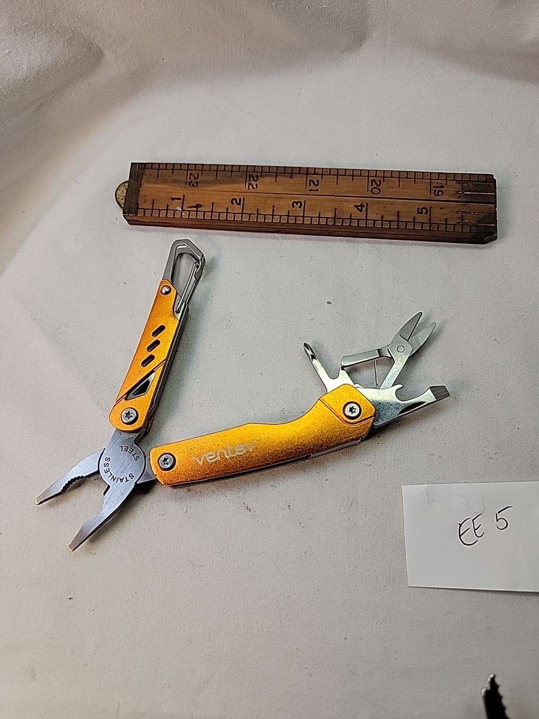 Multi Tool Pocket Knife Lot Of 5 Cabelas Fangfo Ventev Black Olive Orange Purple
