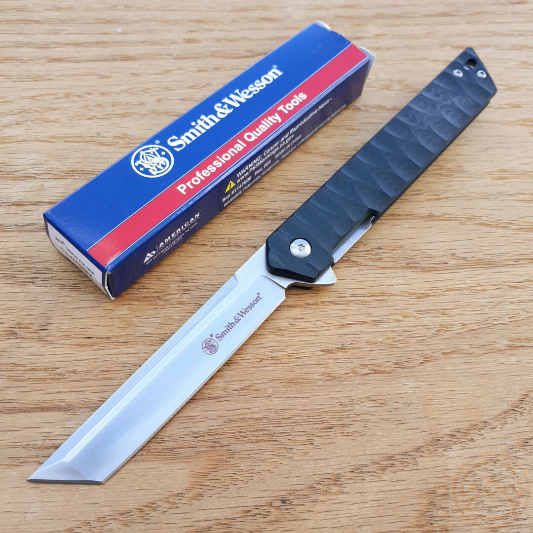 Smith & Wesson 24/7 Linerlock Folding Knife 3.5″ 8Cr13MoV Steel Blade G10 Handle