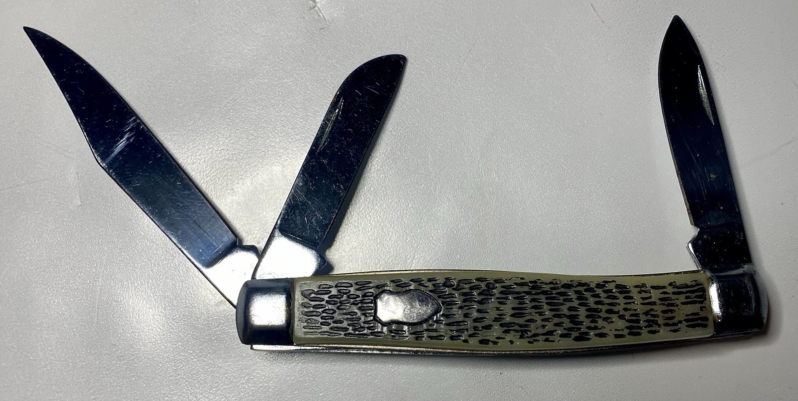 Stockman (3 Blade) Stainless Pocket Knife, Made In China, Pre-owned, Free Ship!