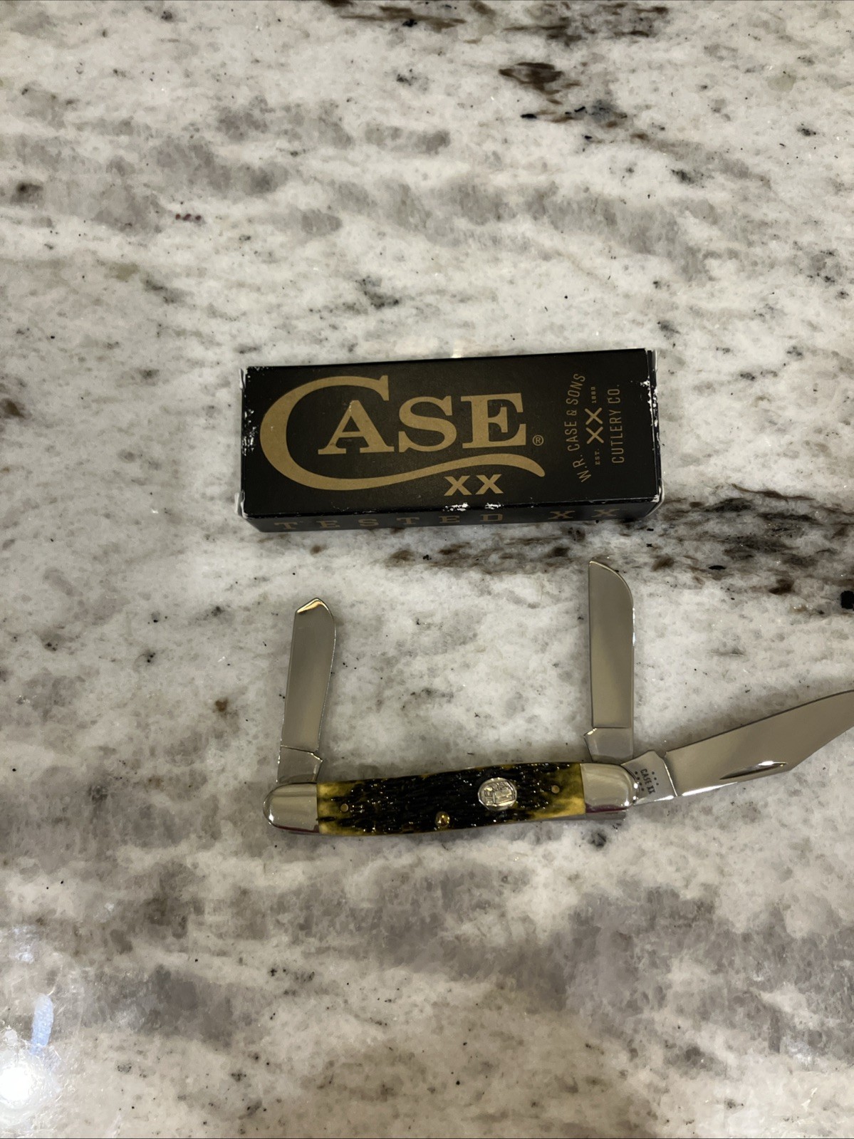 Case Knife Number 09662 Tractor Supply Olive Green Bone Peach Seed Jig 2023